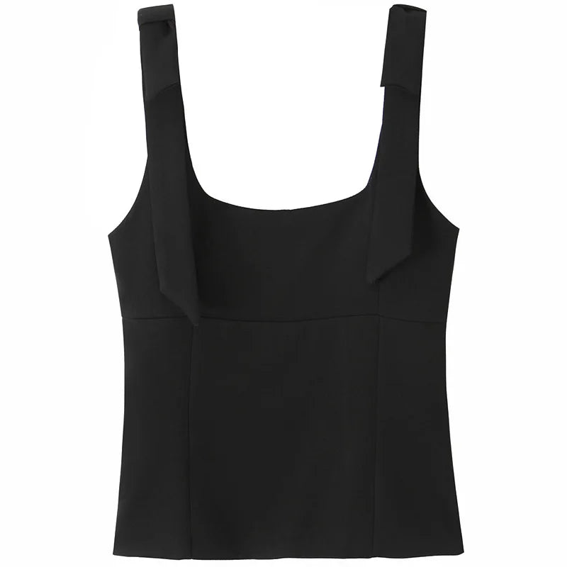 Women’s Sleeveless Backless Crop Top – Off-Shoulder Design with Adjustable Straps