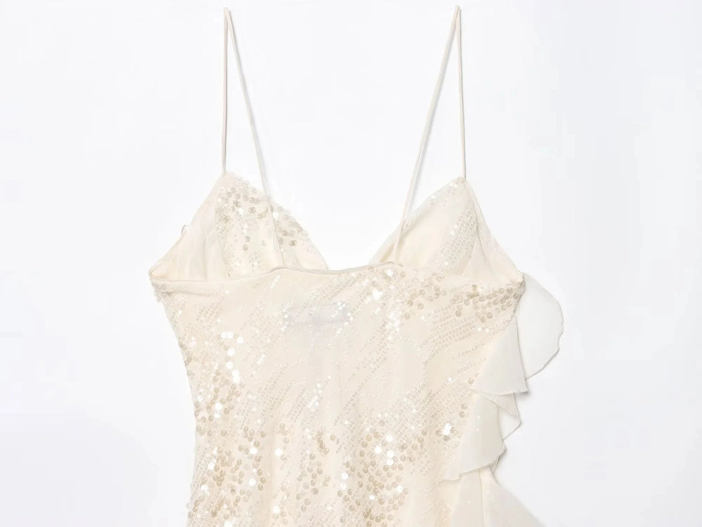 KONDALA Women’s Sequined Cami Mini Dress – Sexy Backless Tiered Party Style