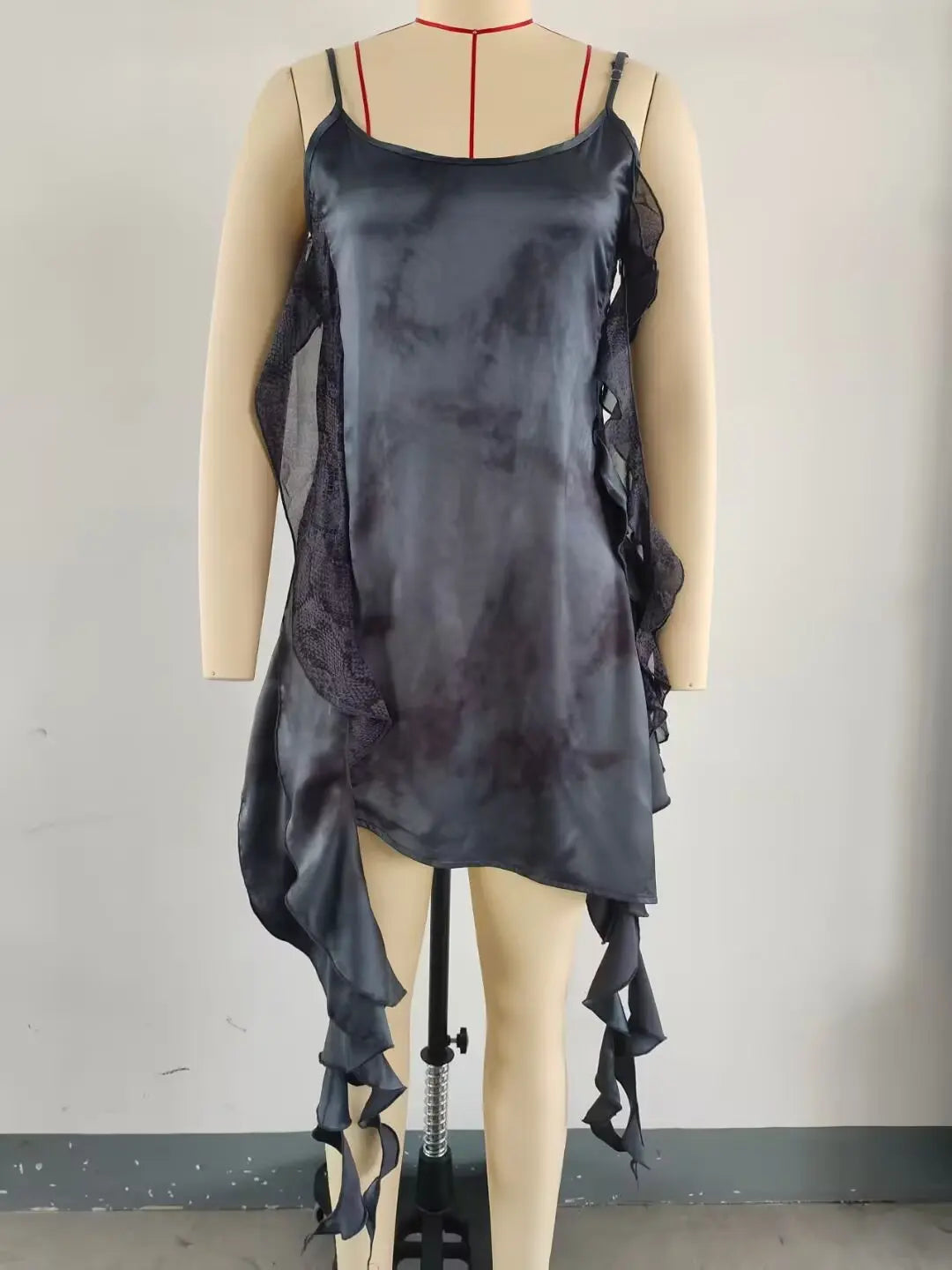 KONDALA Women’s Sequined Cami Mini Dress – Sexy Backless Tiered Party Style