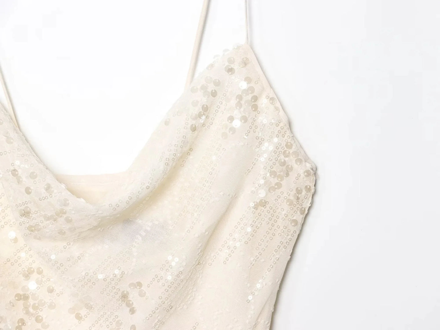 KONDALA Women’s Sequined Cami Mini Dress – Sexy Backless Tiered Party Style